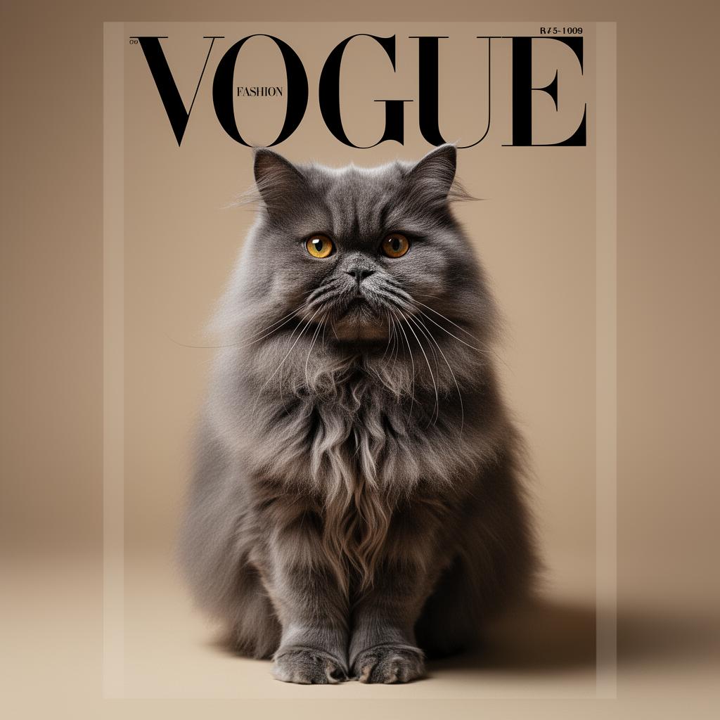 Vogue editorial cat portrait
